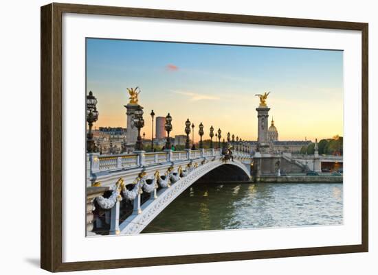 Bridge of Alexandre III at Sunset-neirfy-Framed Photographic Print