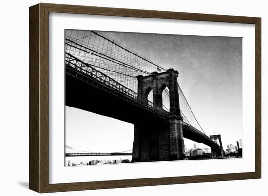 Bridge of Brooklyn BW I-Acosta-Framed Photographic Print