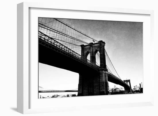 Bridge of Brooklyn BW I-Acosta-Framed Photographic Print