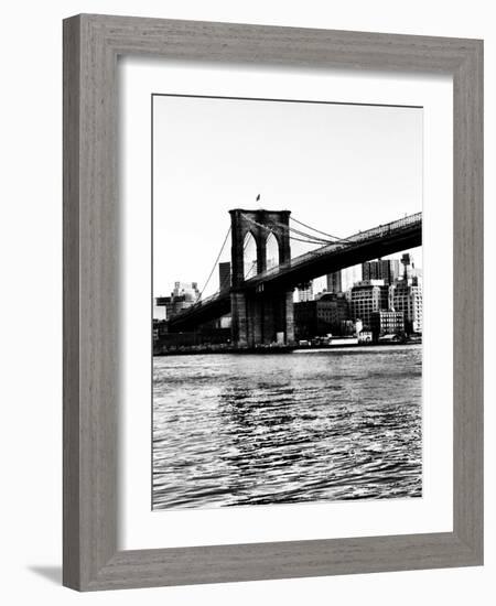 Bridge of Brooklyn Bw II-Acosta-Framed Photographic Print