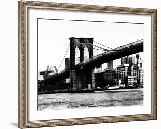 Bridge of Brooklyn BW-Acosta-Framed Photographic Print