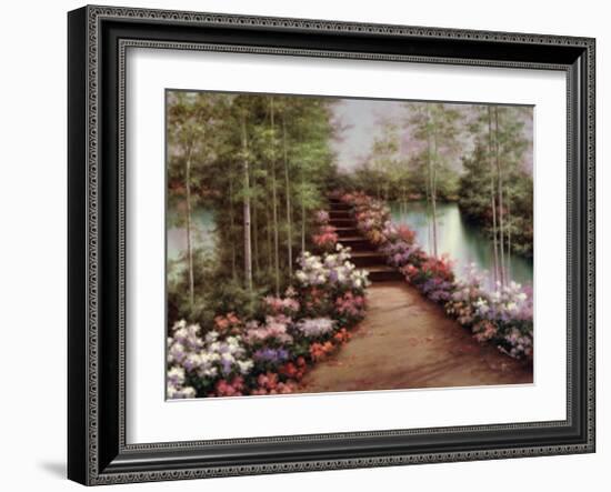 Bridge of Flowers-Diane Romanello-Framed Art Print