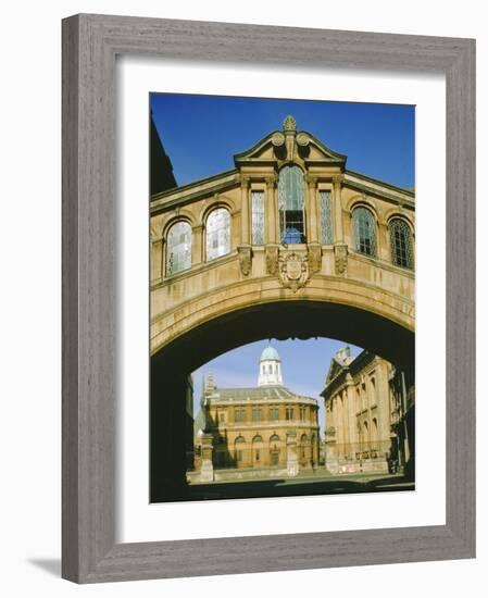 Bridge of Sighs and the Sheldonian Theatre, Oxford, Oxfordshire, England, UK-Philip Craven-Framed Photographic Print