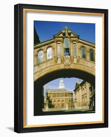 Bridge of Sighs and the Sheldonian Theatre, Oxford, Oxfordshire, England, UK-Philip Craven-Framed Photographic Print