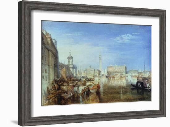 Bridge of Sighs, Ducal Palace and Custom-House, Venice: Canaletti Painting, 1833-J. M. W. Turner-Framed Giclee Print