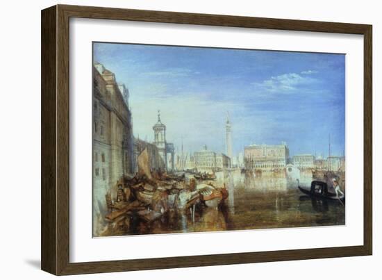 Bridge of Sighs, Ducal Palace and Custom-House, Venice: Canaletti Painting, 1833-J. M. W. Turner-Framed Giclee Print