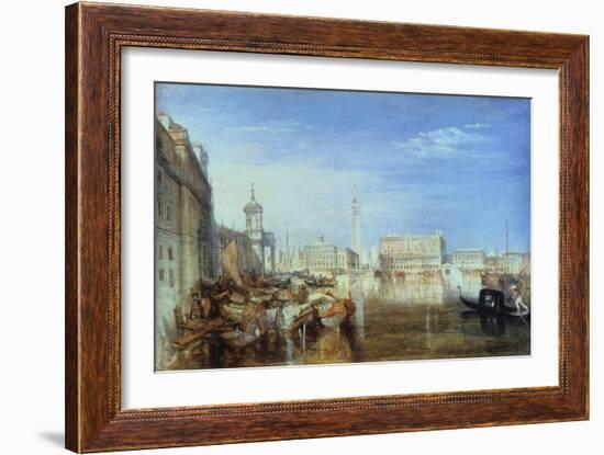 Bridge of Sighs, Ducal Palace and Custom-House, Venice: Canaletti Painting, 1833-J. M. W. Turner-Framed Giclee Print