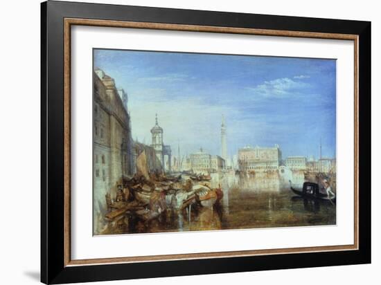 Bridge of Sighs, Ducal Palace and Custom-House, Venice: Canaletti Painting, 1833-J. M. W. Turner-Framed Giclee Print