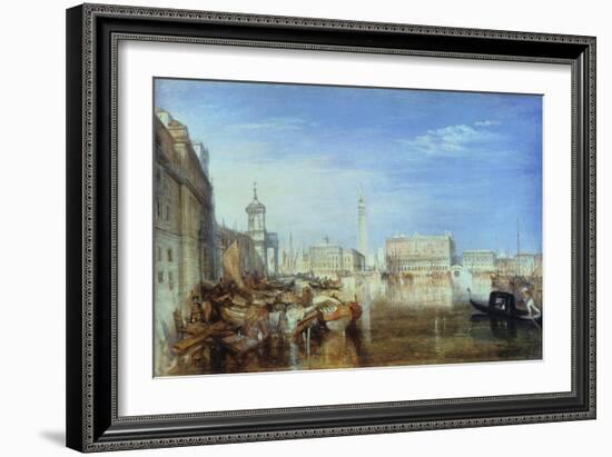 Bridge of Sighs, Ducal Palace and Custom-House, Venice: Canaletti Painting, 1833-J. M. W. Turner-Framed Giclee Print