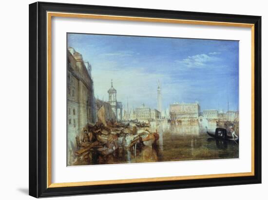 Bridge of Sighs, Ducal Palace and Custom-House, Venice: Canaletti Painting, 1833-J. M. W. Turner-Framed Giclee Print