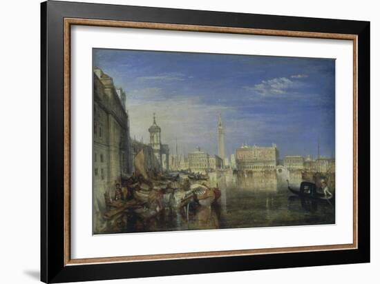 Bridge of Sighs, Ducal Palace and Custom-House, Venice: Canaletti Painting-J. M. W. Turner-Framed Giclee Print