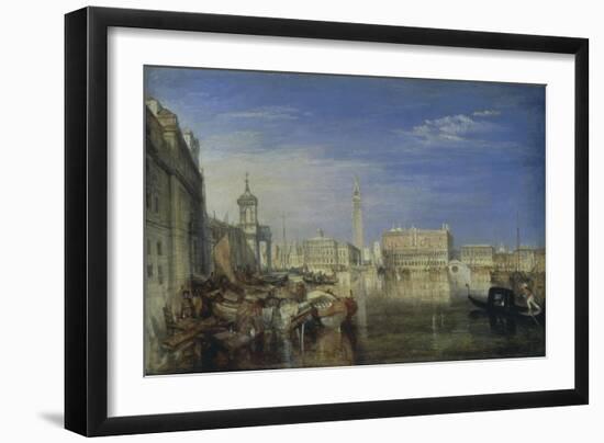 Bridge of Sighs, Ducal Palace and Custom-House, Venice: Canaletti Painting-J. M. W. Turner-Framed Giclee Print