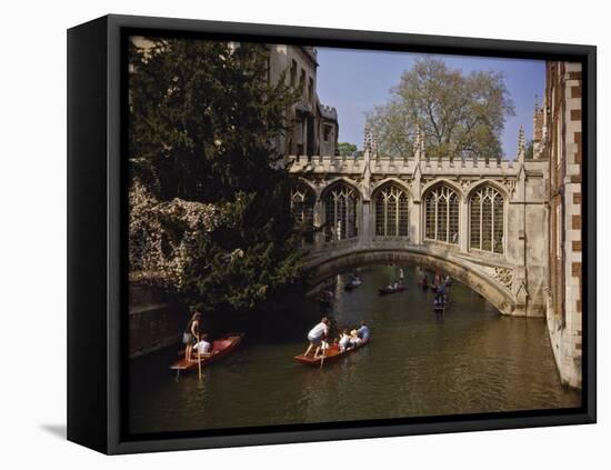 Bridge of Sighs over the River Cam at St. John's College, Cambridge, Cambridgeshire, England, UK-Nigel Blythe-Framed Premier Image Canvas