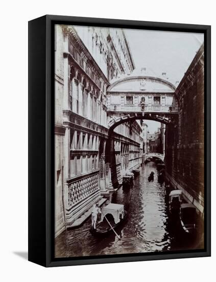 Bridge of Sighs, Venice, C.1870-Carlo Naya-Framed Premier Image Canvas