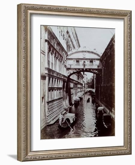 Bridge of Sighs, Venice, C.1870-Carlo Naya-Framed Giclee Print