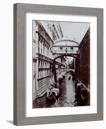 Bridge of Sighs, Venice, C.1870-Carlo Naya-Framed Giclee Print