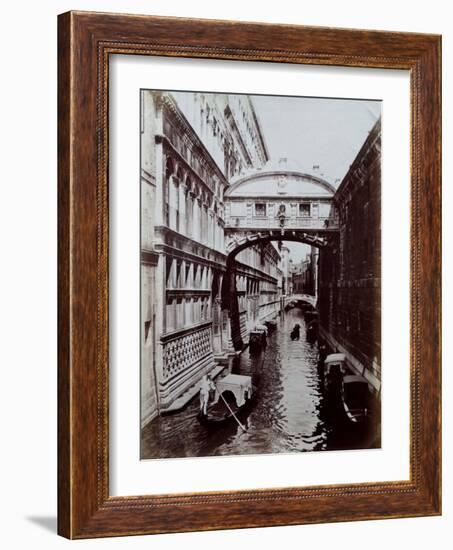 Bridge of Sighs, Venice, C.1870-Carlo Naya-Framed Giclee Print