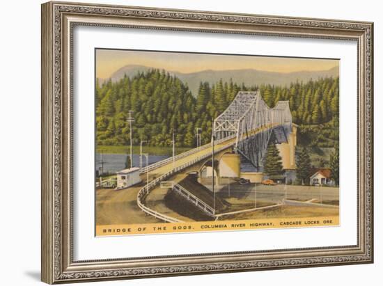 Bridge of the Gods, Cascade Locks-null-Framed Art Print