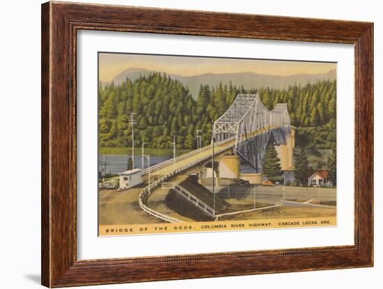 Bridge of the Gods, Cascade Locks-null-Framed Art Print