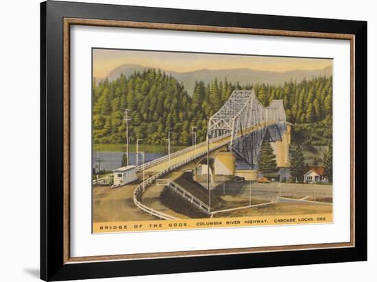 Bridge of the Gods, Cascade Locks-null-Framed Art Print