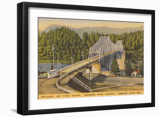 Bridge of the Gods, Cascade Locks-null-Framed Art Print