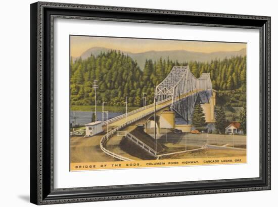 Bridge of the Gods, Cascade Locks-null-Framed Art Print