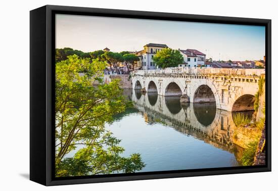 Bridge of Tiberius (Ponte Di Tiberio) in Rimini-Alan64-Framed Premier Image Canvas
