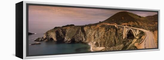 Bridge on a Hill, Bixby Bridge, Big Sur, California, USA-null-Framed Premier Image Canvas