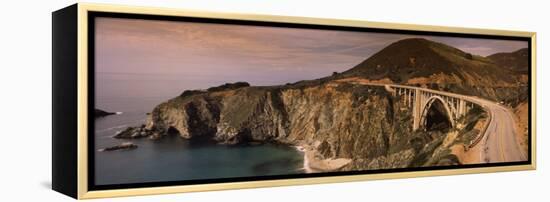 Bridge on a Hill, Bixby Bridge, Big Sur, California, USA-null-Framed Premier Image Canvas