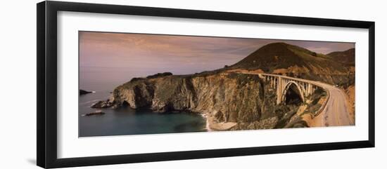 Bridge on a Hill, Bixby Bridge, Big Sur, California, USA-null-Framed Photographic Print