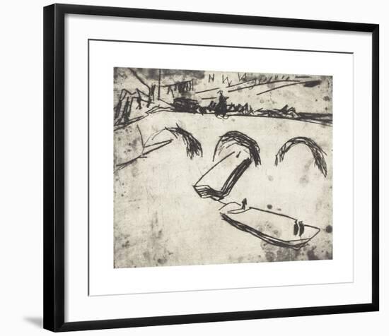 Bridge on Crown Prince Embankment-Ernst Ludwig Kirchner-Framed Premium Giclee Print