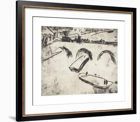 Bridge on Crown Prince Embankment-Ernst Ludwig Kirchner-Framed Premium Giclee Print