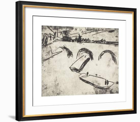 Bridge on Crown Prince Embankment-Ernst Ludwig Kirchner-Framed Premium Giclee Print