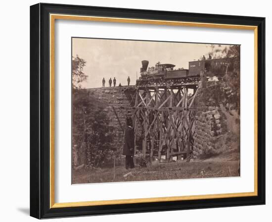 Bridge on Orange and Alexandria Rail Road, Repaired by Army Engineers under Col Herman Haupt, 1865-Andrew Joseph Russell-Framed Photographic Print