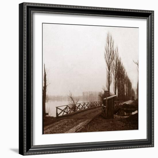 Bridge on the River Ailette, northern France, c1918-Unknown-Framed Photographic Print