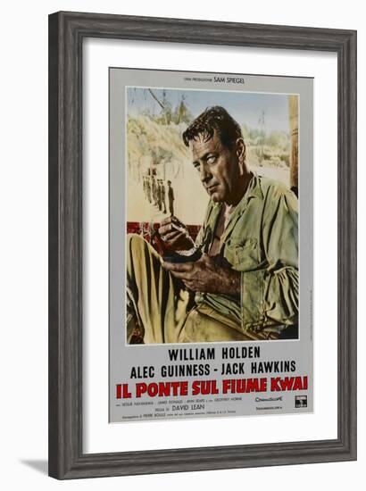 Bridge on the River Kwai, Italian Movie Poster, 1958-null-Framed Art Print