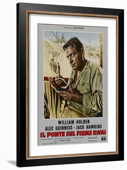 Bridge on the River Kwai, Italian Movie Poster, 1958-null-Framed Art Print