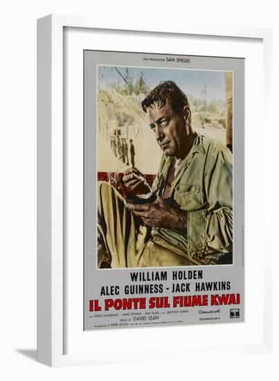 Bridge on the River Kwai, Italian Movie Poster, 1958-null-Framed Art Print