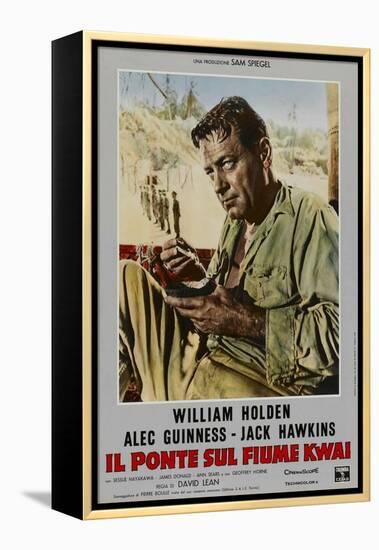 Bridge on the River Kwai, Italian Movie Poster, 1958-null-Framed Stretched Canvas