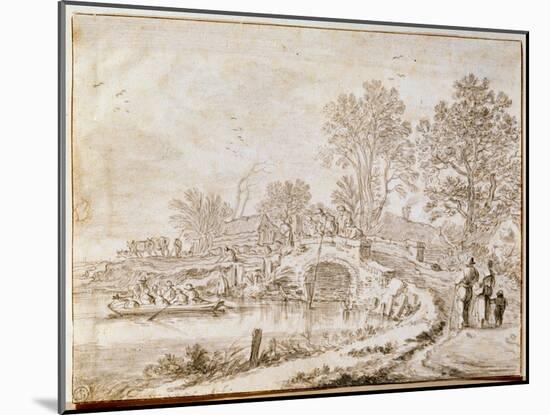 Bridge over a Channel (Month of Ma), 1656-Pieter Molijn-Mounted Giclee Print