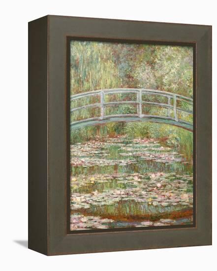 Bridge over a Pond of Water Lilies-Claude Monet-Framed Premier Image Canvas