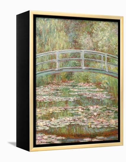 Bridge over a Pond of Water Lilies-Claude Monet-Framed Premier Image Canvas