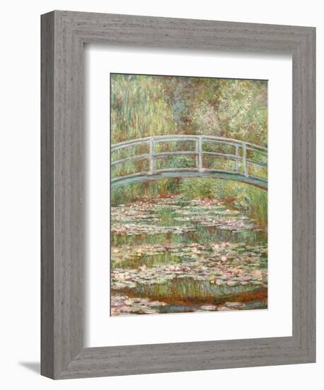 Bridge over a Pond of Water Lilies-Claude Monet-Framed Premium Giclee Print