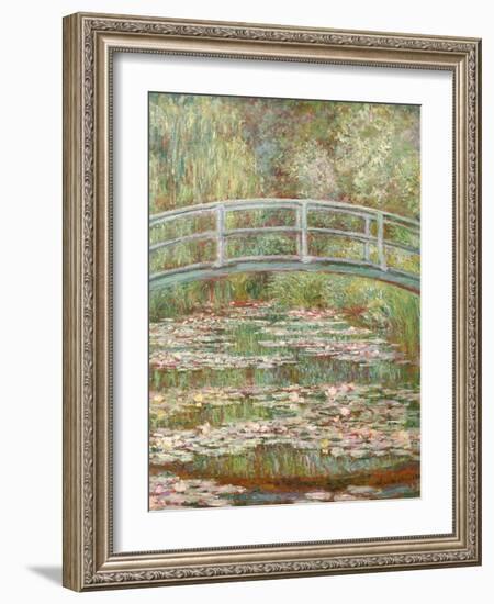 Bridge over a Pond of Water Lilies-Claude Monet-Framed Giclee Print