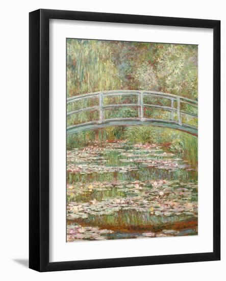 Bridge over a Pond of Water Lilies-Claude Monet-Framed Giclee Print