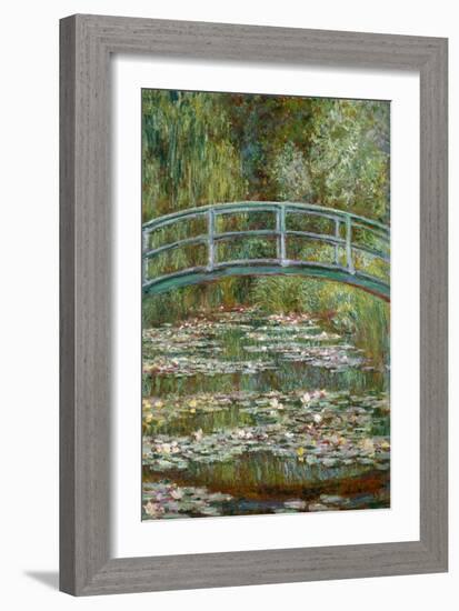 Bridge over a Pond of Water Lilies-Claude Monet-Framed Premium Giclee Print