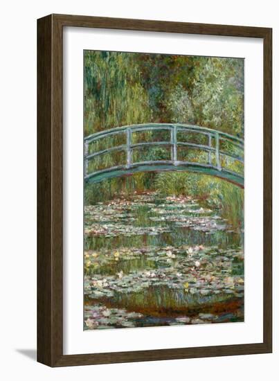 Bridge over a Pond of Water Lilies-Claude Monet-Framed Premium Giclee Print