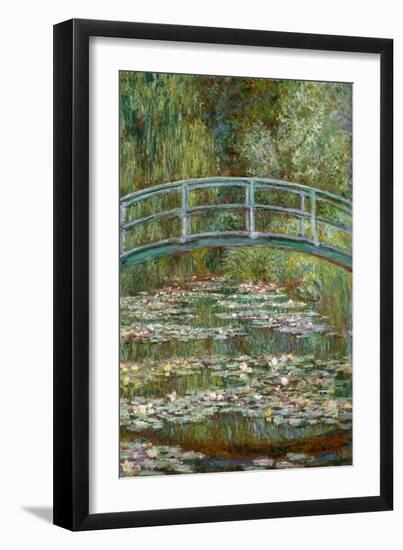 Bridge over a Pond of Water Lilies-Claude Monet-Framed Premium Giclee Print