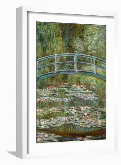 Bridge over a Pond of Water Lilies-Claude Monet-Framed Premium Giclee Print