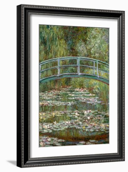 Bridge over a Pond of Water Lilies-Claude Monet-Framed Premium Giclee Print